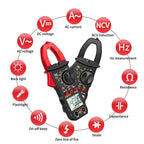 ANENG ST180 Digital Display Clamp AC & DC Intelligent Voltage Multimeter, Red, Black, Yellow – Durable Build, Easy to Use