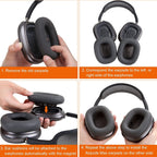 Headphone Cushion Cover – 2 PCS Foam Earpads Earmuffs For AirPods Max, Protein Skin Light Gray,...