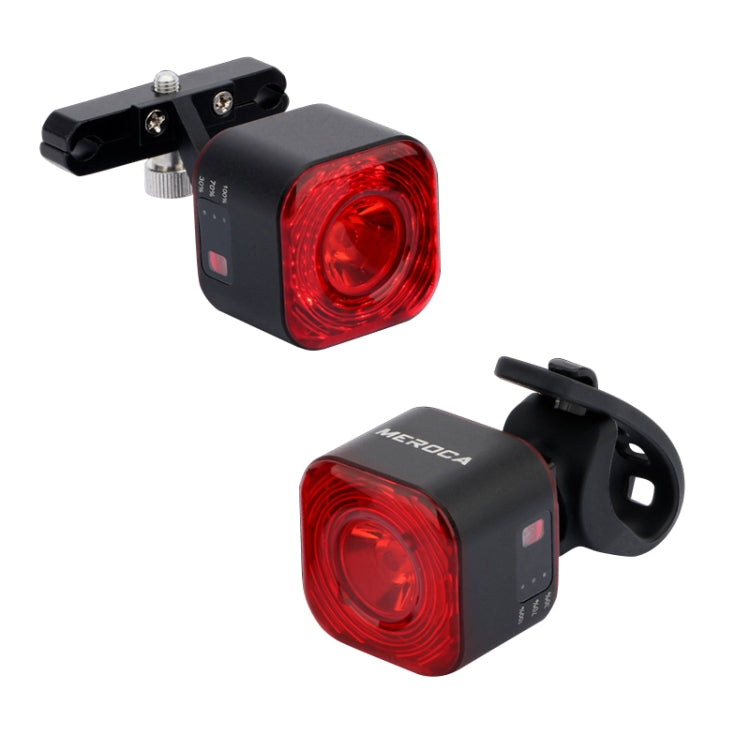 MEROCA XC02 Smart Light-Sensitive Brake Induction Taillight, Cushion Mounting, Pipe Mounting – Waterproof, Wear-resistant, Aluminum Alloy