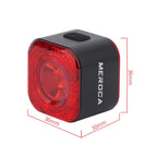 MEROCA XC02 Smart Light-Sensitive Brake Induction Taillight, Cushion Mounting, Pipe Mounting – Waterproof, Wear-resistant, Aluminum Alloy