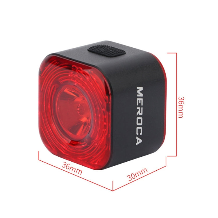 MEROCA XC02 Smart Light-Sensitive Brake Induction Taillight, Cushion Mounting, Pipe Mounting – Waterproof, Wear-resistant, Aluminum Alloy