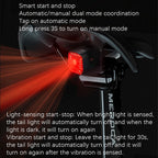 MEROCA XC02 Smart Light-Sensitive Brake Induction Taillight, Cushion Mounting, Pipe Mounting – Waterproof, Wear-resistant, Aluminum Alloy