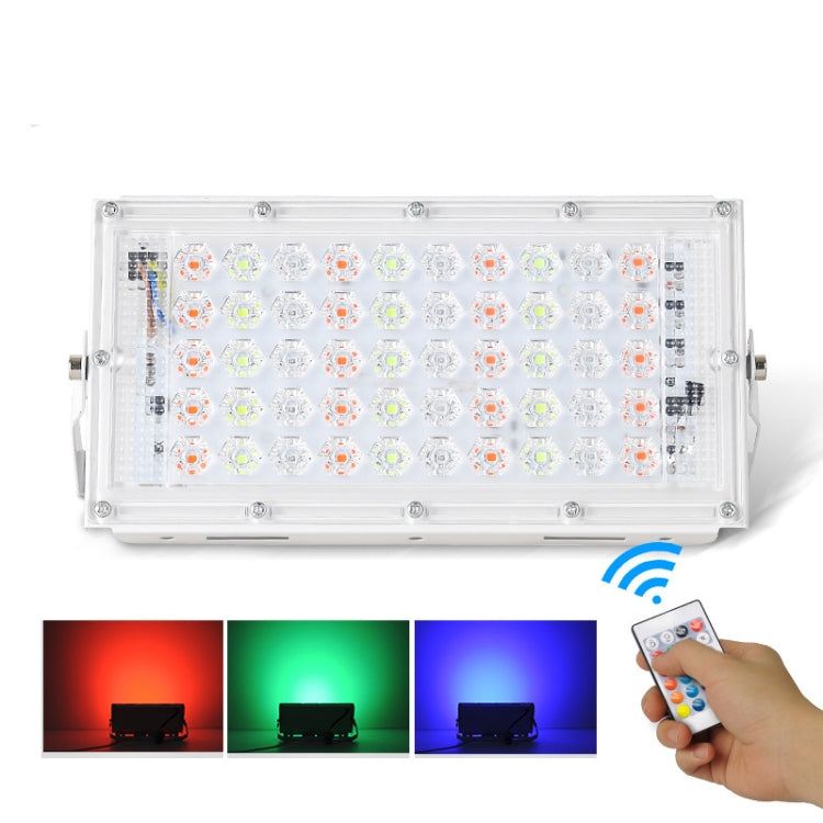 50W LED RGB Waterproof Ultra-light Outdoor Flood Light with Remote Control – Waterproof Default Title