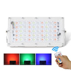 50W LED RGB Waterproof Ultra-light Outdoor Flood Light with Remote Control – Waterproof Default Title