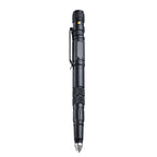 P08 Outdoor LED With Flashing Tungsten Steel Window Breaking Self-Defense Pen, Black, Gold, Grey Black