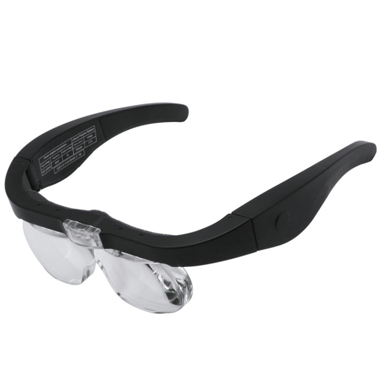 11537DC 1.5X / 2.5X / 3.5X / 5X Rechargeable LED Light Glasses Magnifier, 11537DC 11537DC