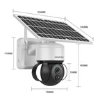 SHIWOJIA Waterproof WiFi Solar Dome IP Camera, Support Two-way Audio & PIR Motion Detection & Night Vision & TF Card, SHIWOJIA