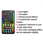 Voice Changer Game Live Broadcast Mobile Computer Sound Card, i9, i9 Set, K9, K9 Set