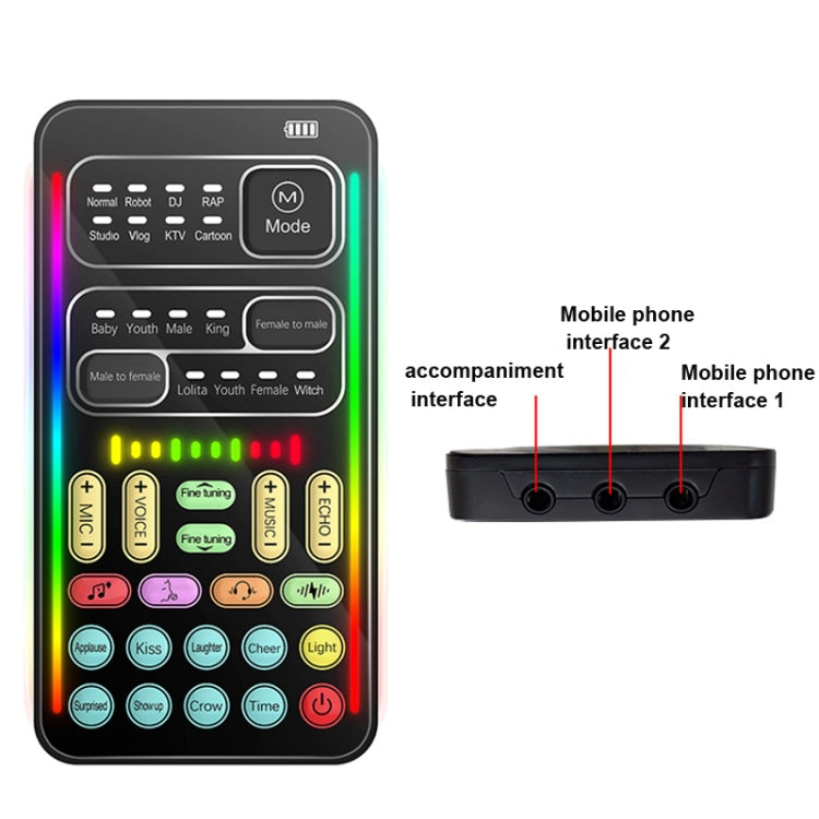 Voice Changer Game Live Broadcast Mobile Computer Sound Card, i9, i9 Set, K9, K9 Set