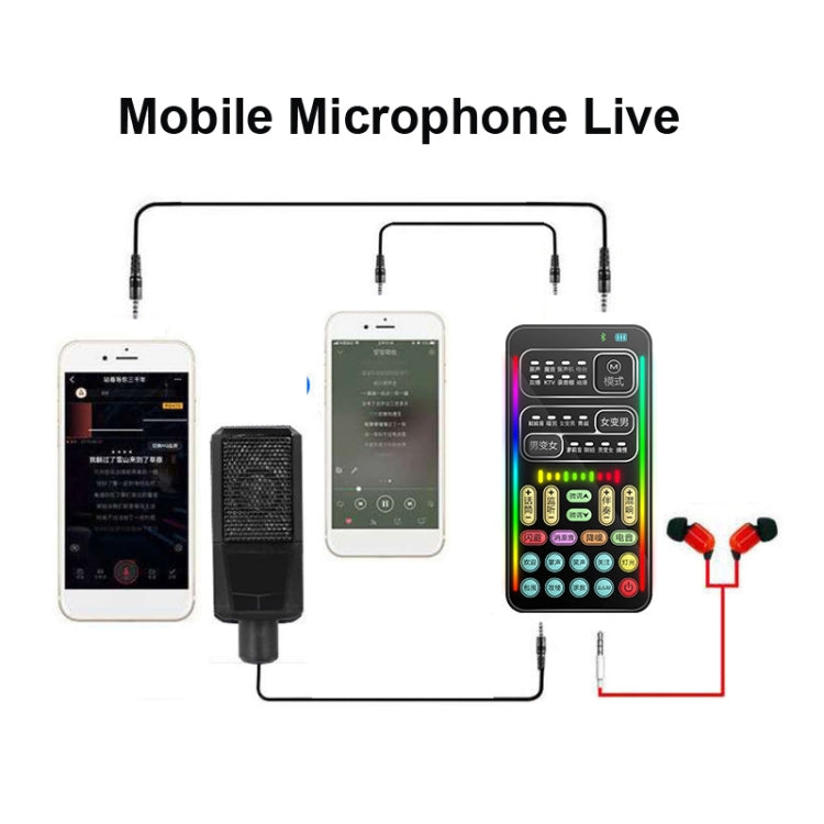 Voice Changer Game Live Broadcast Mobile Computer Sound Card, i9, i9 Set, K9, K9 Set