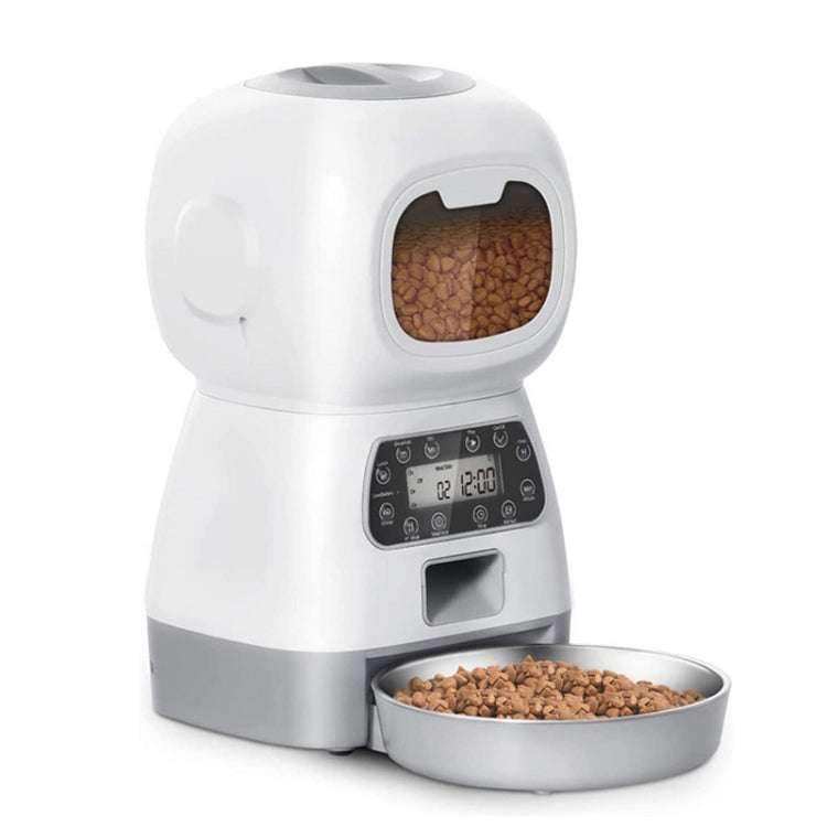 3.5L Elf Pet Feeder Automatic Feeder, Button Style, WiFi APP Style Button Style Without Power