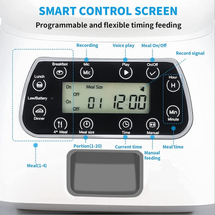 3.5L Elf Pet Feeder Automatic Feeder, Button Style, WiFi APP Style