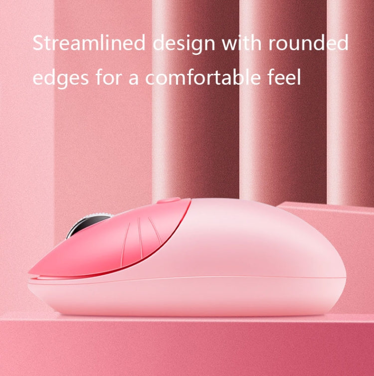M3 3 Keys Cute Silent Laptop Wireless Mouse, Spec:, Wireless Version (Vitality Pink), Wireless Version (Milk Tea), Bluetooth Wireless Version (Milk Tea), Bluetooth Wireless Version (Pink), Bluetooth Wireless Version (Red)... – Bluetooth