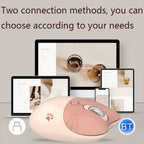 M3 3 Keys Cute Silent Laptop Wireless Mouse, Spec:, Wireless Version (Vitality Pink), Wireless Version (Milk Tea), Bluetooth Wireless Version (Milk Tea), Bluetooth Wireless Version (Pink), Bluetooth Wireless Version (Red)... – Bluetooth
