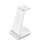 QGeeM QG-WC05 3 In 1 Portable Detachable Wireless Charger, White, Black White