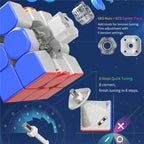 GAN12 Competition Practice Third-Order Magnetic Magic Cube Puzzle Toy, Style:, UV Version, Primary Color Version