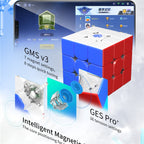 GAN12 Competition Practice Third-Order Magnetic Magic Cube Puzzle Toy, Style:, UV Version, Primary Color Version