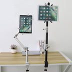TB-03 Universal Desk Clamp Tablet Stand Aluminum Alloy Articulating Arm with 3-Section Folding & 360-degree Rotation, TB-03