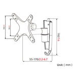 Gibbon Mounts L03 Computer Monitor Wall Mount Bracket Aluminum Alloy Quick Release TV Bracket – Aluminum Alloy