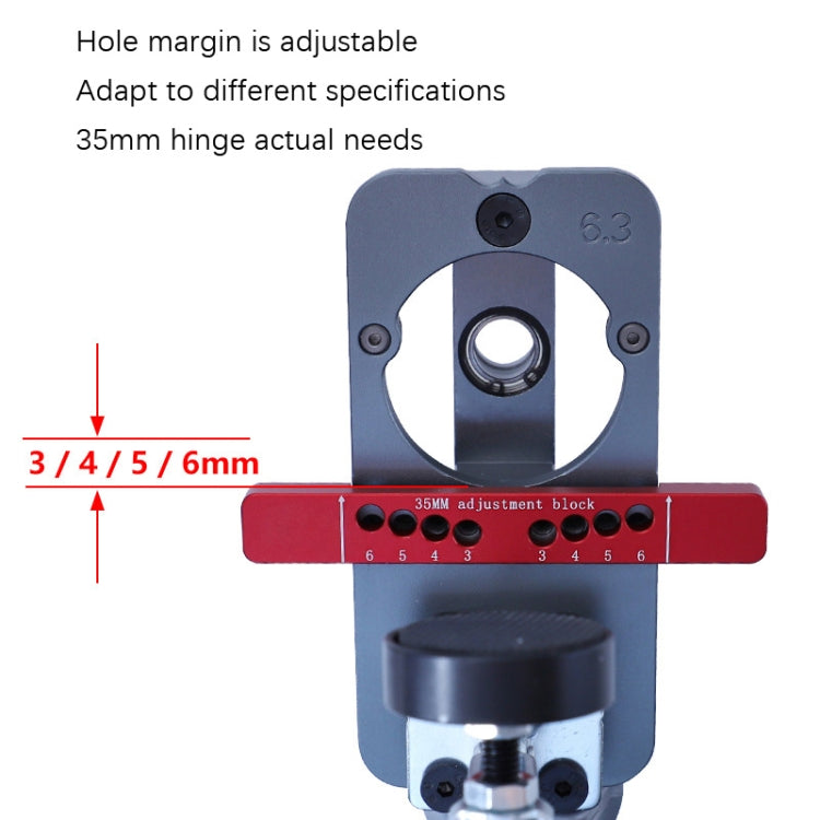 35mm Hinge Open Hole Cabinet Door Plate Hinge Packed Locator, 6 PCS / Set Hinge Open Hole