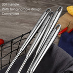 304 Stainless Steel Kitchen Equipment Thickened Hollow Handle Cooking Tool, Style:, Spatula, Soup Spoon, Slotted Spoon, Slotted Shovel