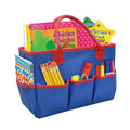 Large Capacity Foldable Polyester Stationery Storage Bag with Handles Blue