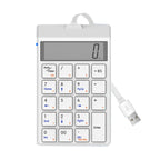 Sunreed SKB886S 19 Keys Wired Keypad With Digital USB Interface, Cable Length: 1.5m, Wired White, Wired Black – TPU Wired White White