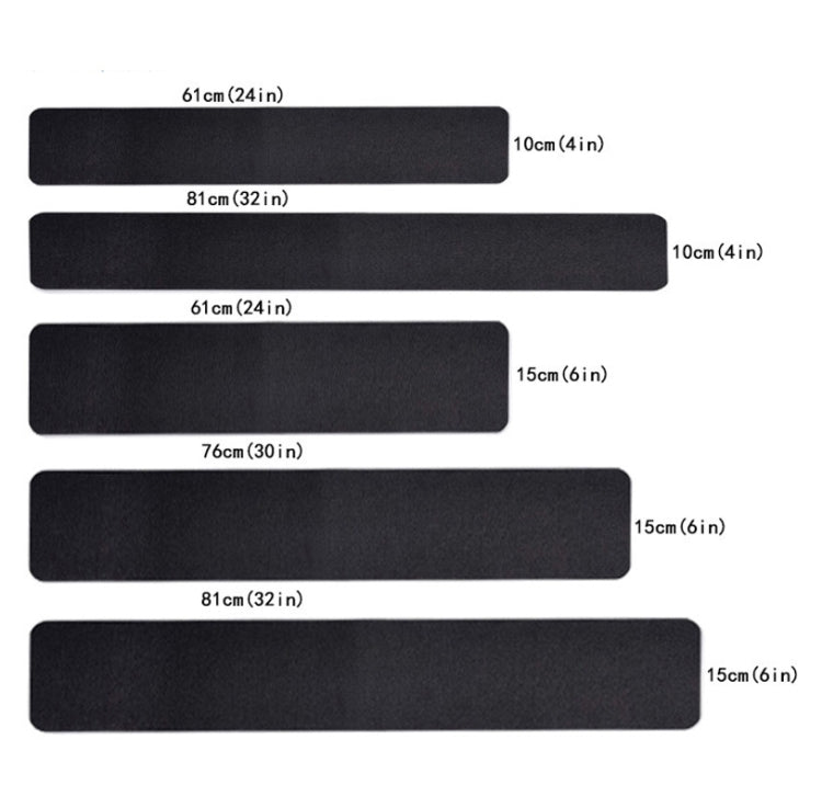 15 PCS PEVA Rubber Non-marking Step Non-slip Tape,Size:, 10 x 60cm, 10 x 81cm, 15 x 61cm, 15 x 76cm, 15 x 81cm