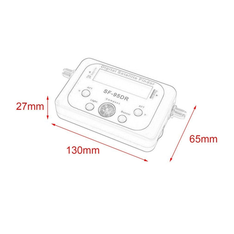 SF-95DR Satellite Finder TV Signal Receiver With Compass