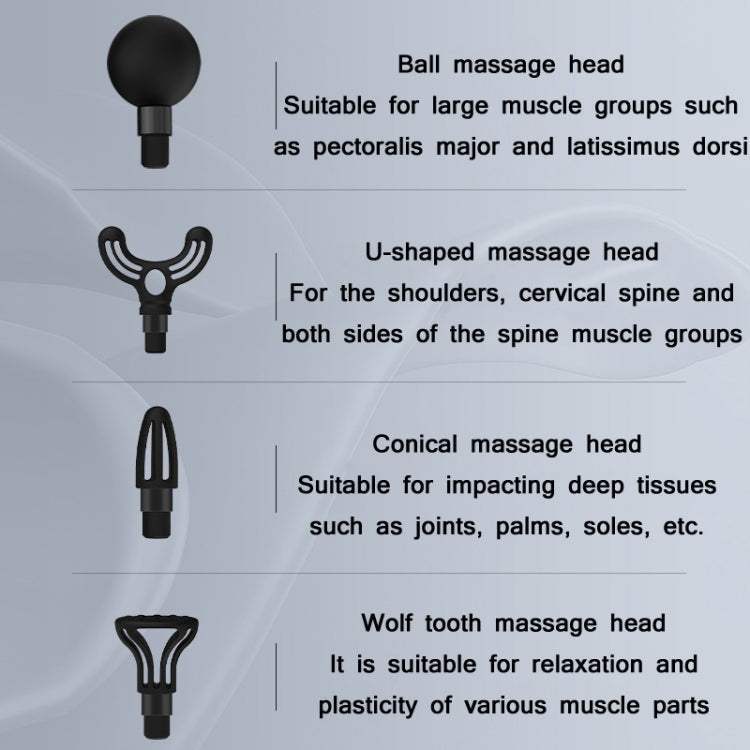 PS818 Variable Speed Vibrating Mini Muscle Fascia Relax Massager, 12 Gear (Gray), 12 Gear (Green), 12 Gear (Pink)