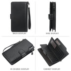 Baellerry Casual Wallet Long Clutch Tri-fold Wallet Multifunctional Phone Bag For Men, Brown, Black