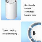 N1 Mini Portable USB Leafless Hanging Neck Fan, Mini Fan White