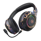 EL-A2 Gaming Ambient Light Folding Wireless Bluetooth Headset, Black, Pink, Red Black
