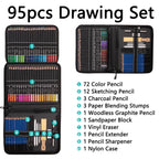 95 PCS / Set Yover Oily Colored Pencil Set Art Sketch Pencil Painting Set, 95 PCS / Set