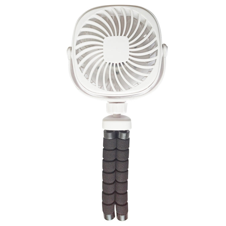 Octopus Stroller Deformation Fan Desktop Portable Handheld USB Small Fan, 1200mAh White, 1200mAh Pink, 1200mAh Black, 2200mAh White, 2200mAh Pink, 2200mAh Black 1200mAh White