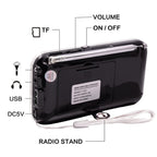 Y-619 FM/AM Mini Radio MP3 Rechargeable Music Player Support TF/SD Card with LED Display, Red, Gold, Blue, Black