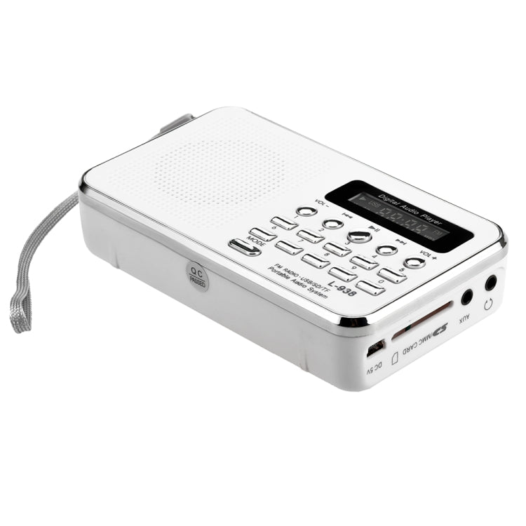 L-938 MP3 Audio Player FM Radio Support SD MMC Card AUX-IN Earphone-out, Blue, Red, Pink, White, Black