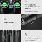 APEXEL 10x42 Fixed Focus Binoculars Autofocus Telescope, APL-RB10X42A