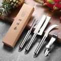 4 In 1 Stainless Steel Pineapple Knife Fruit Knife Sugar Cane Peeler, Pineapple Knife Pineapple Knife
