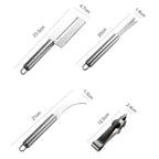 4 In 1 Stainless Steel Pineapple Knife Fruit Knife Sugar Cane Peeler, Pineapple Knife