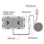 POLMXS C12 Car Anti-Slip Wireless Charger, C12