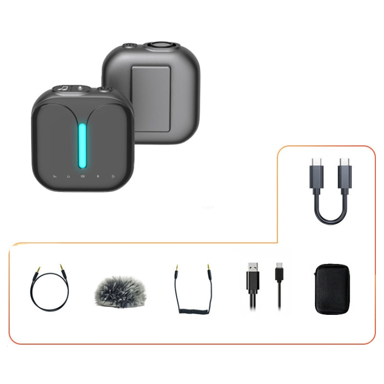 Outdoor Professional Noise-cancelling Wireless Lavalier Microphone, Type-C, Type-C+Apple Adapter, Type-C+External Microphone, Type-C+Apple Adapter+External Microphone Type-C
