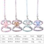 Rabbit Head Type Cat Traction Rope Anti-breakaway Adjustable Cat Leash, Small Suitable for Within 3kg, Large Suitable for 3-6kg