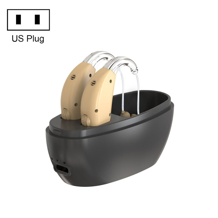 Elderly Use Can Charge Sound Amplifier Hearing Aid, Specification:, US Plug, EU Plug US Plug Skin Color Double Machine+Black Charging Bin