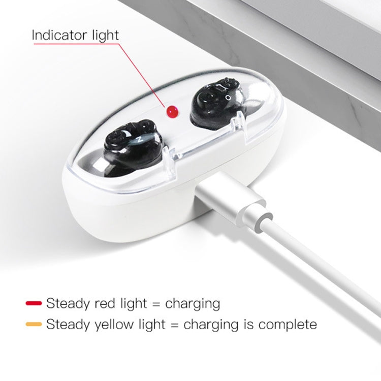 Old People Voice Amplifier Hearing Aid Magnetic Charge Dual-unit Sound Collector, US Plug, EU Plug – Magnetic