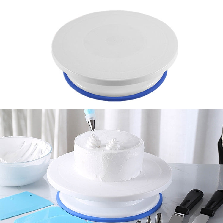 Home Piping Table Cake Turntable, White, Wheat, Blue, Pink – Non-slip Blue