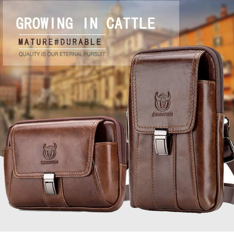 BULL CAPTAIN Multifunctional Leather Mobile Phone Small Waist Bag For Men, Horizontal Brown, Horizontal Black, Vertical Brown, Vertical Black – Waterproof, Leather