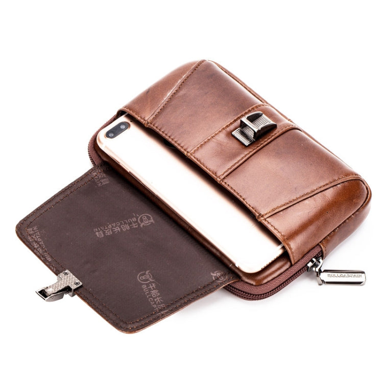 BULL CAPTAIN Multifunctional Leather Mobile Phone Small Waist Bag For Men, Horizontal Brown, Horizontal Black, Vertical Brown, Vertical Black – Waterproof, Leather