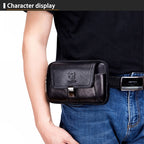 BULL CAPTAIN Multifunctional Leather Mobile Phone Small Waist Bag For Men, Horizontal Brown, Horizontal Black, Vertical Brown, Vertical Black – Waterproof, Leather