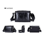 BULL CAPTAIN Leather Shoulder Messenger Bag For Men, Cool Black, Brown, Smog Blue, Dark Night Green